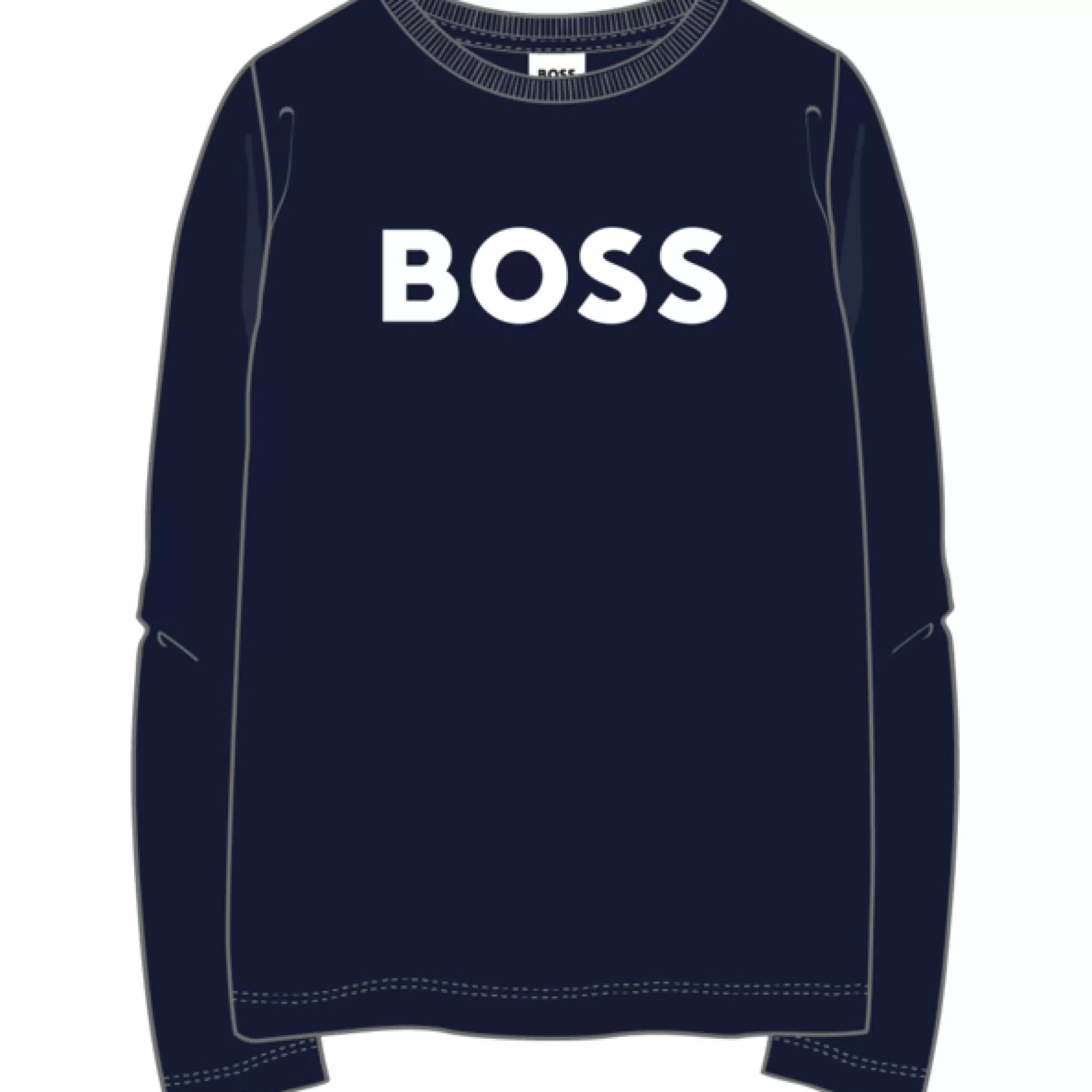 Garçon BOSS T-Shirt Manches Longues Coton