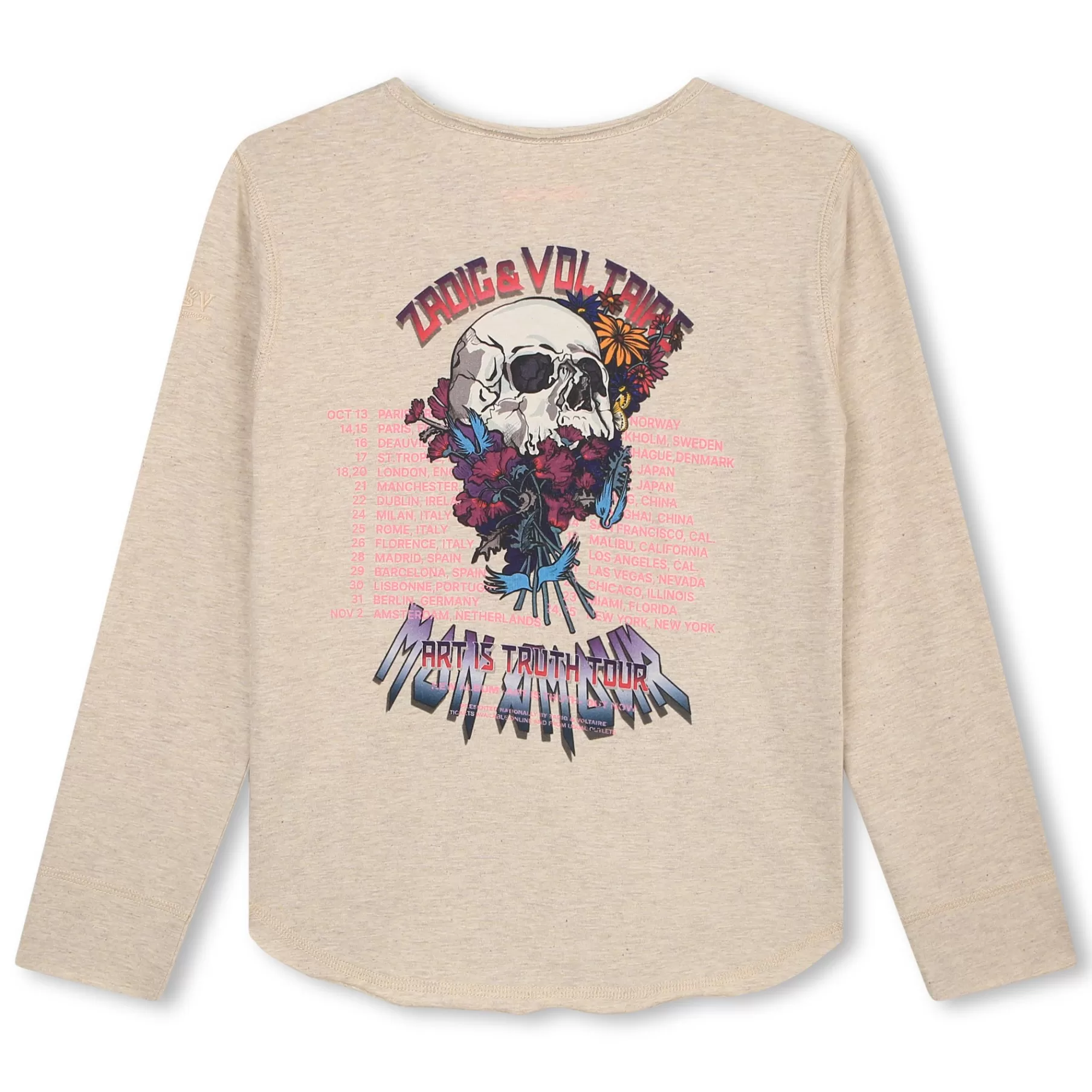 Fille ZADIG & VOLTAIRE T-Shirt Manches Longues Coton