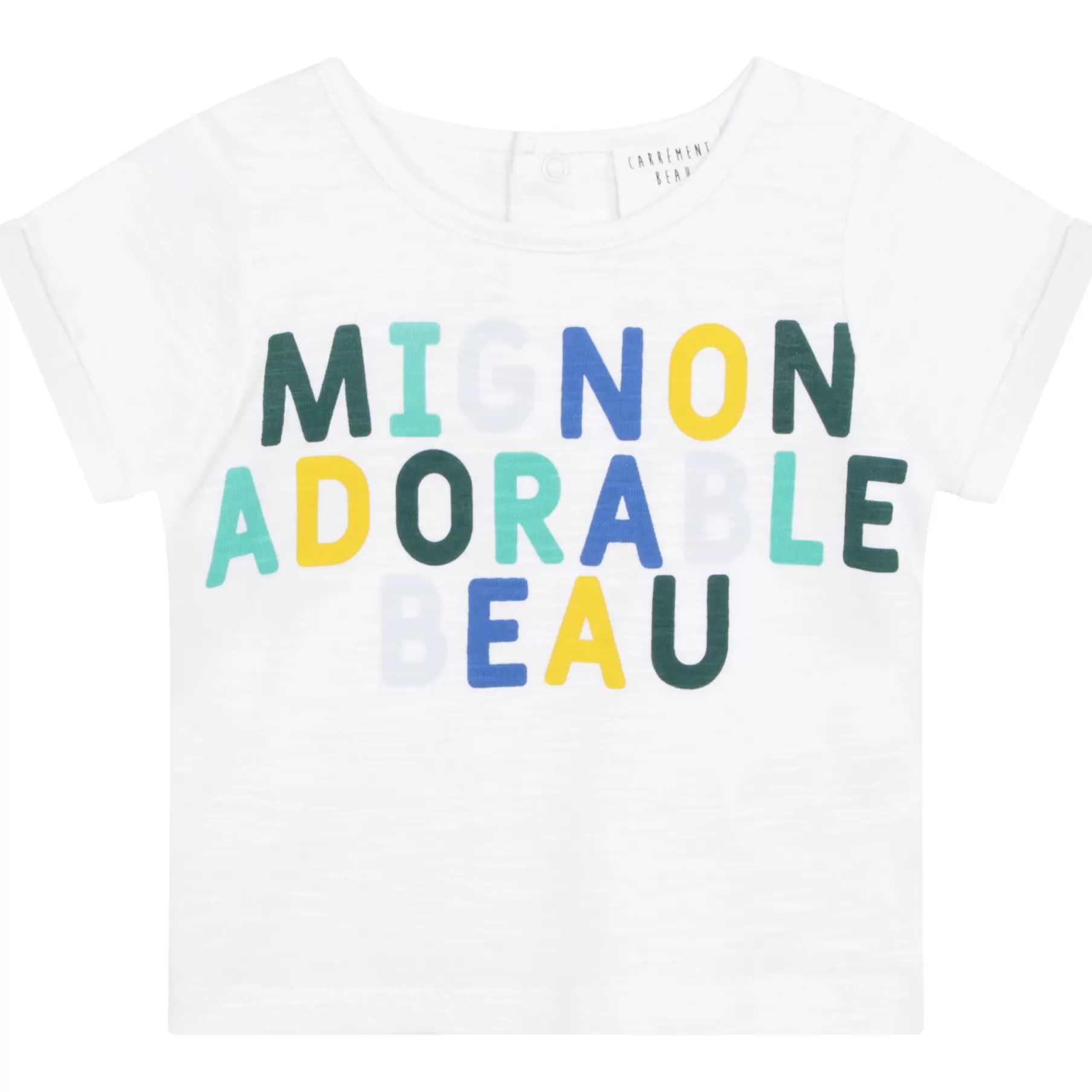 Garçon CARREMENT BEAU T-Shirt Pressionne En Coton