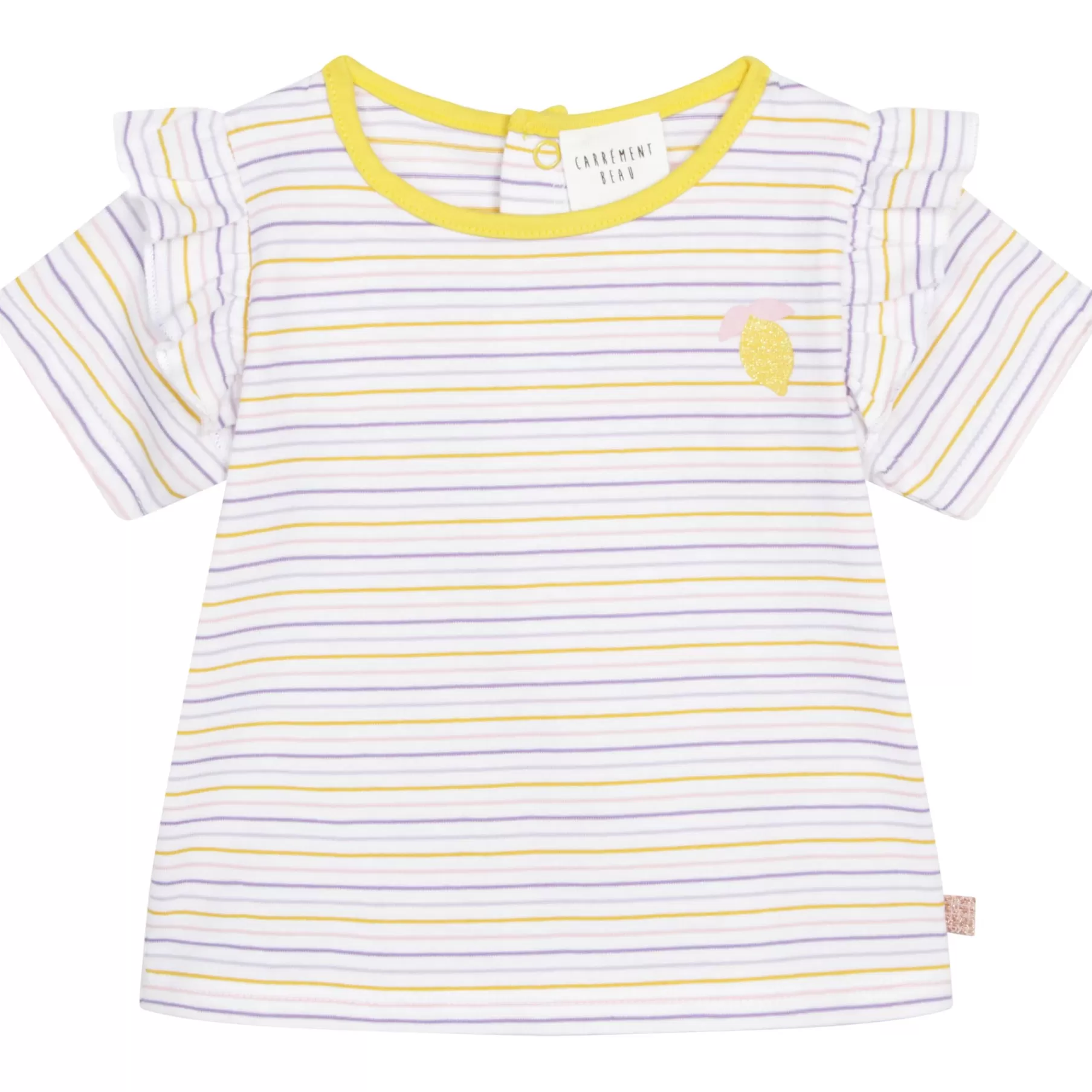 Fille CARREMENT BEAU T-Shirt Raye Avec Volants