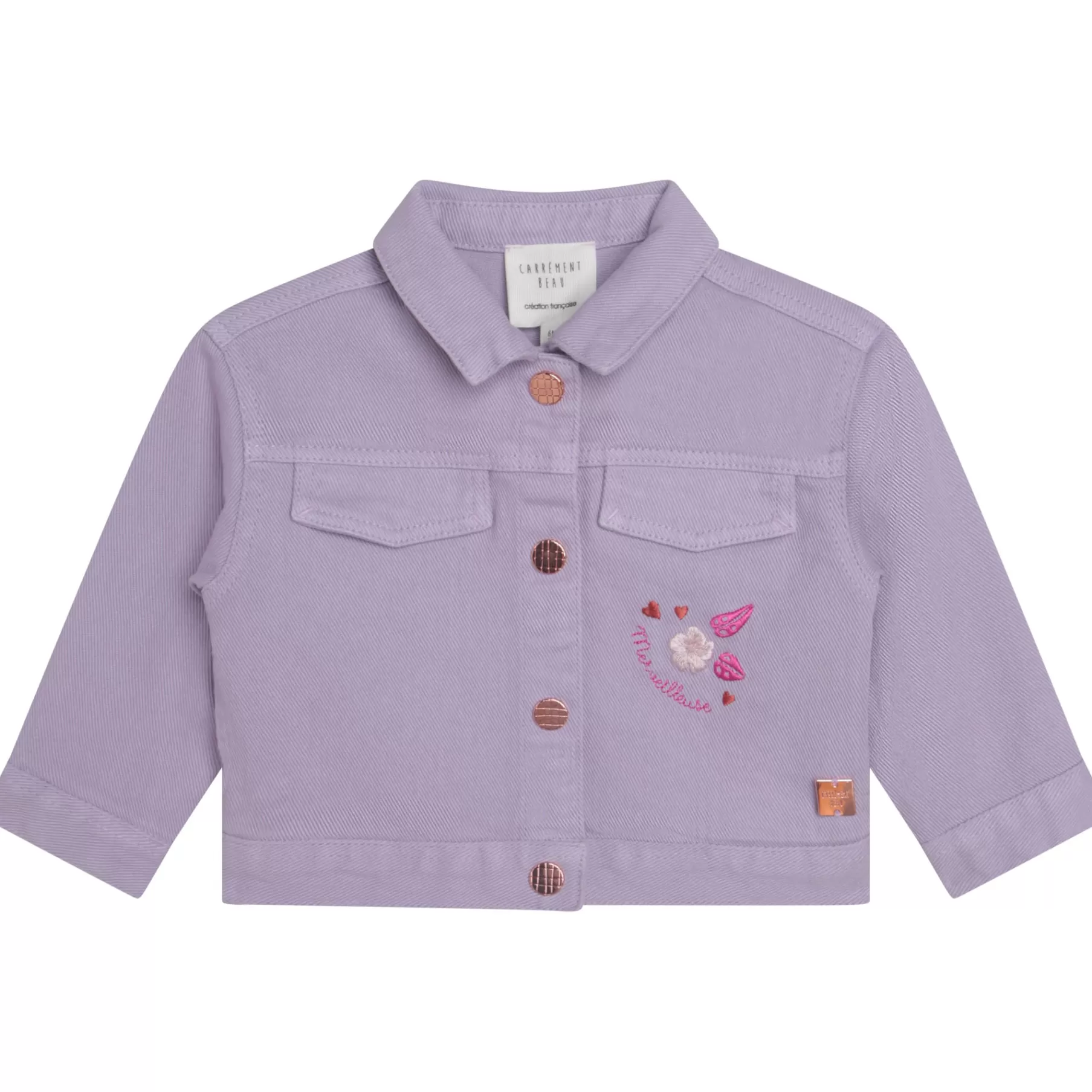 Fille CARREMENT BEAU Veste Brodee En Serge De Coton