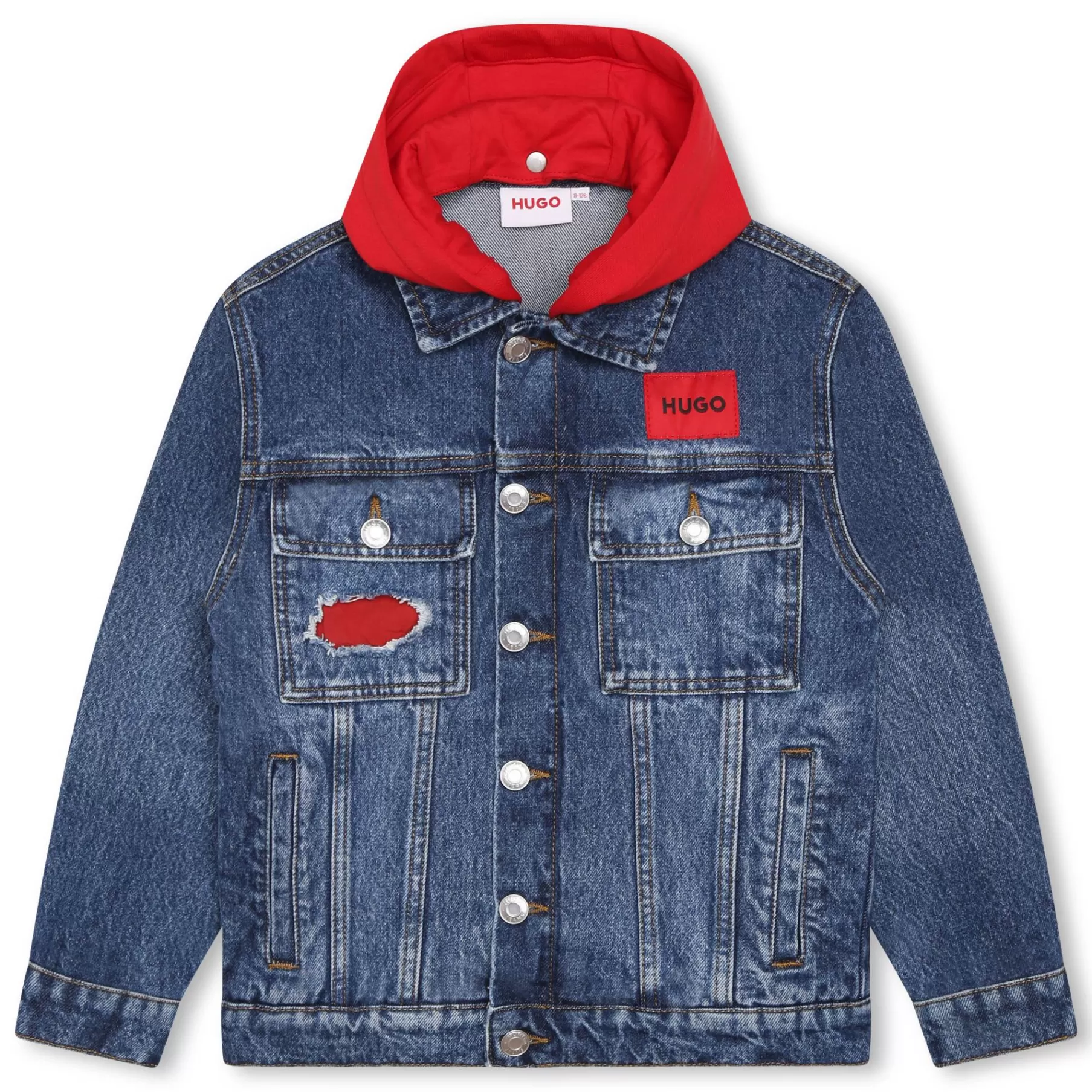Garçon HUGO Veste En Jean Capuche Amovible