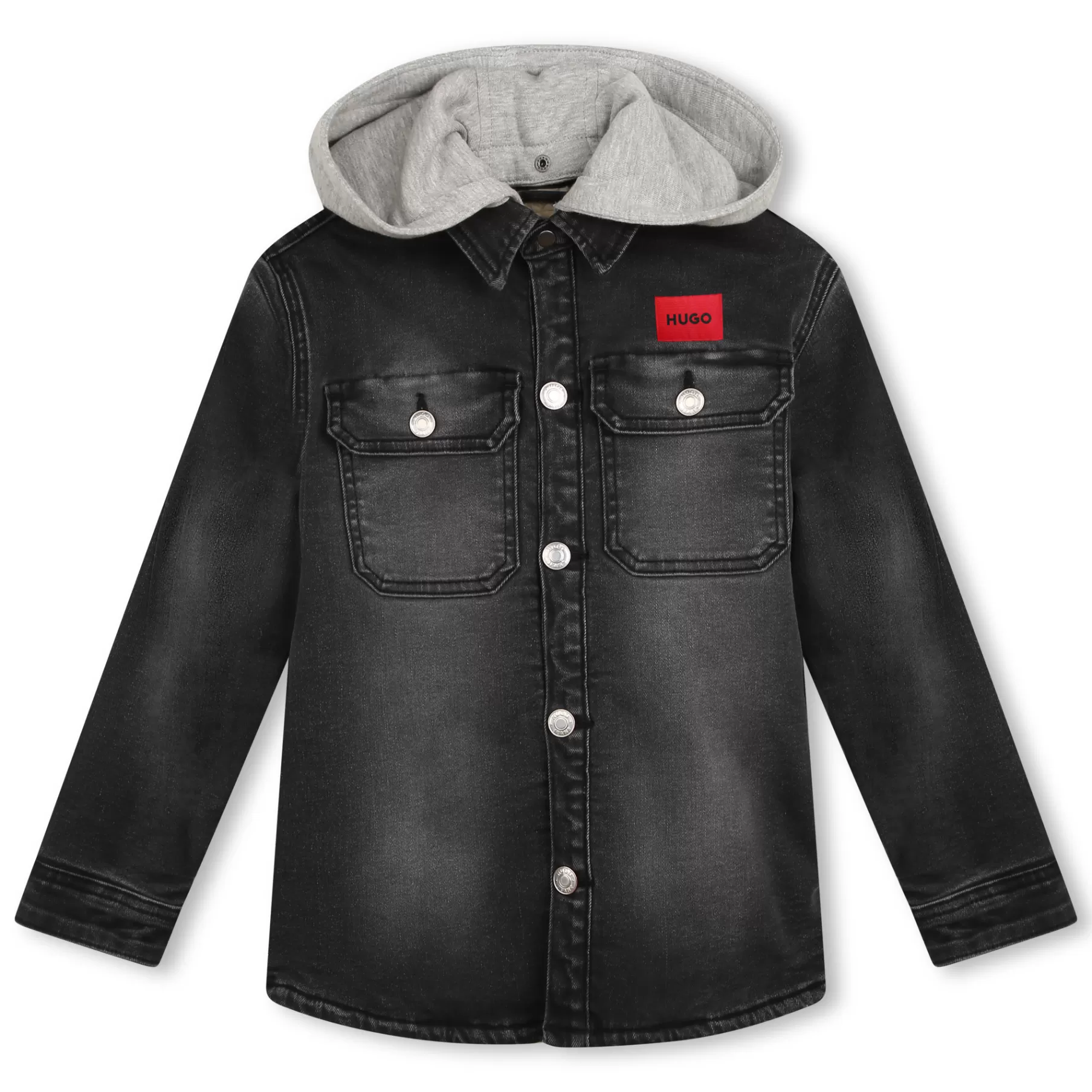 Garçon HUGO Veste En Jean Capuche Molleton
