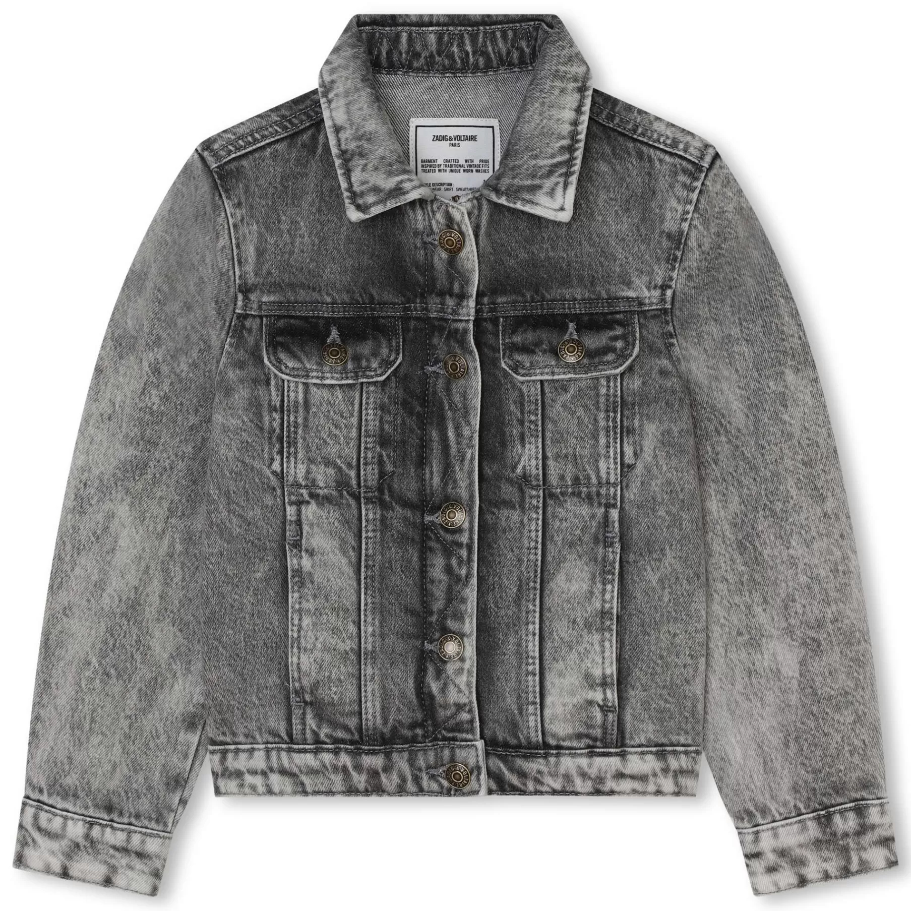 Fille ZADIG & VOLTAIRE Veste En Jean Dos Brode