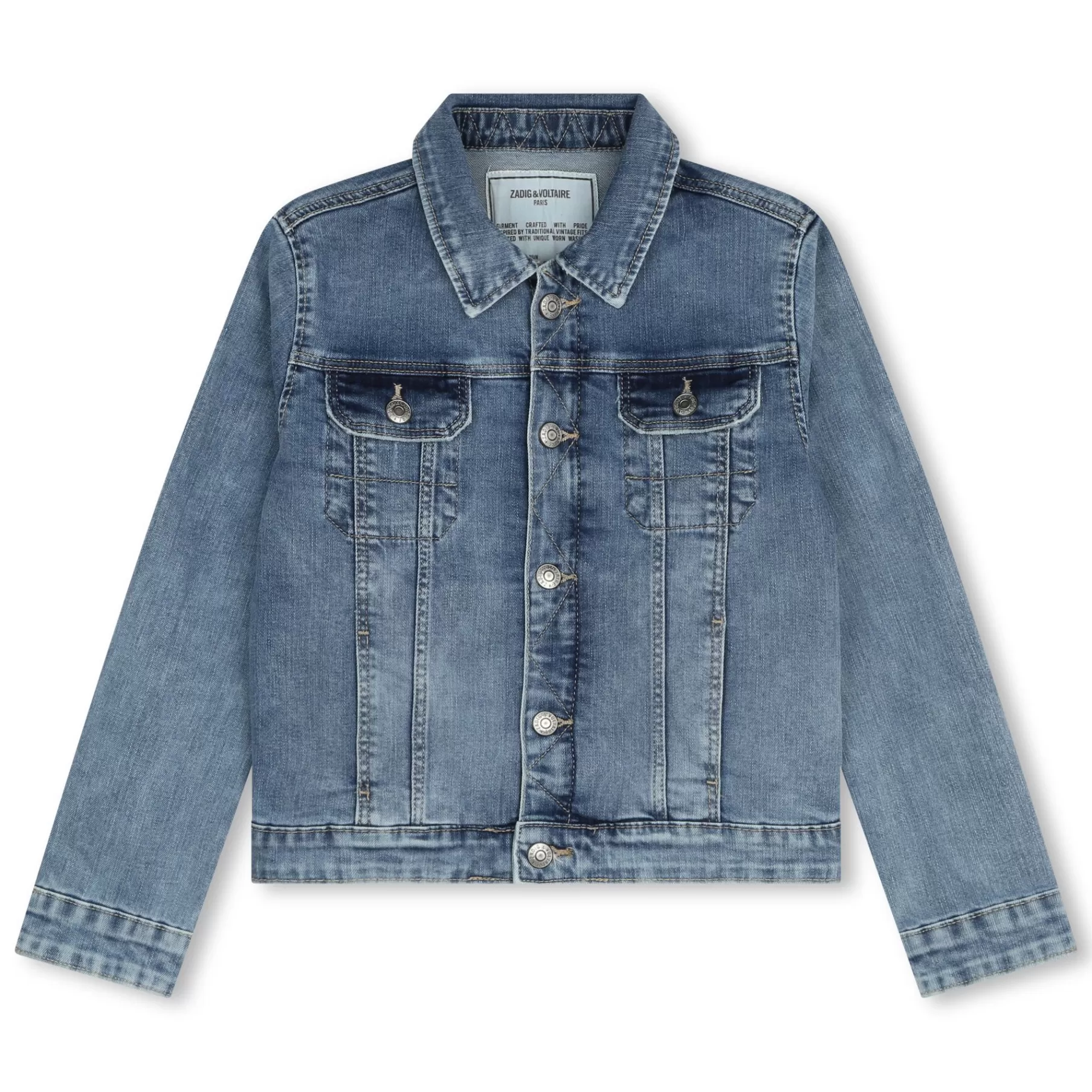 Garçon ZADIG & VOLTAIRE Veste En Jean Imprimee Au Dos