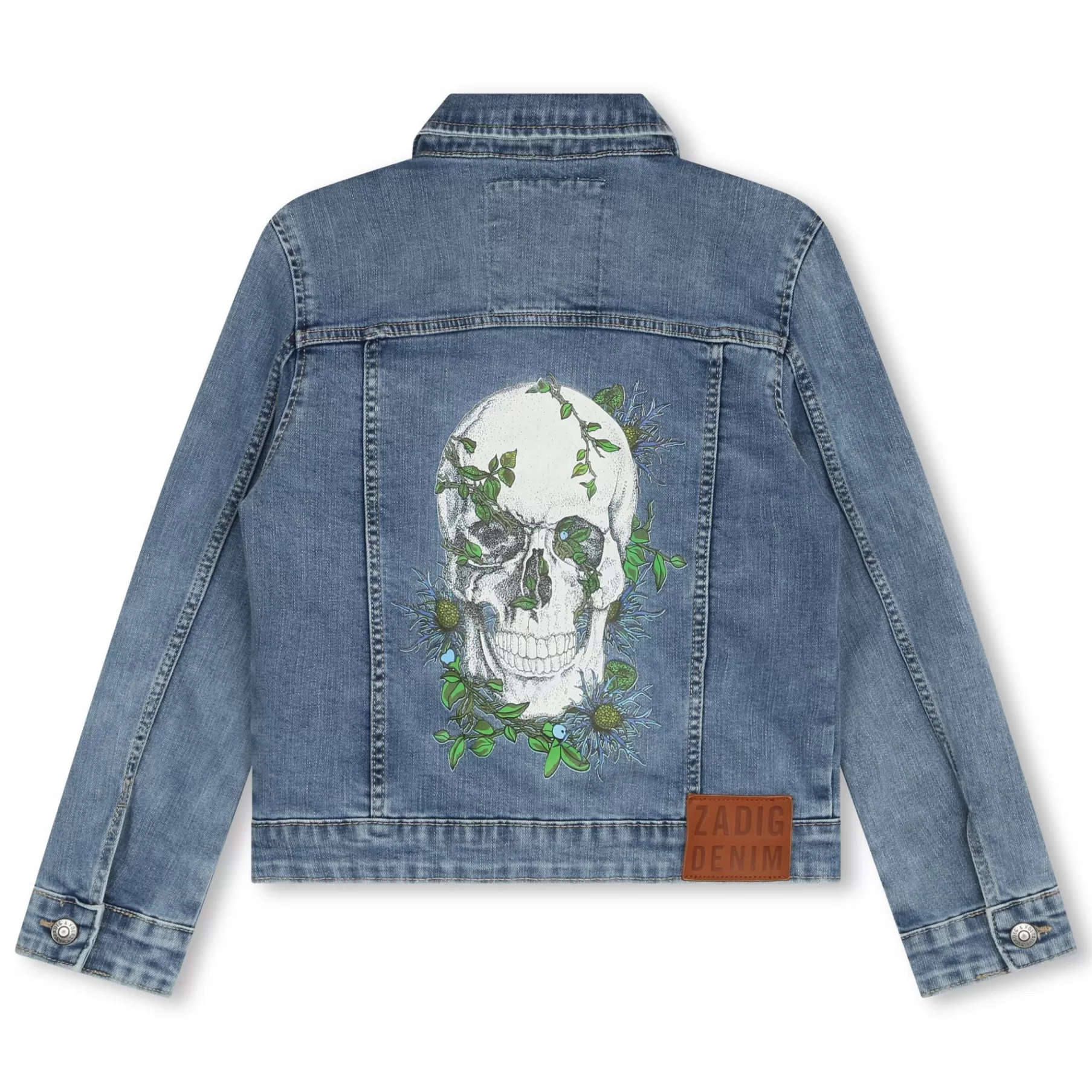 Garçon ZADIG & VOLTAIRE Veste En Jean Imprimee Au Dos