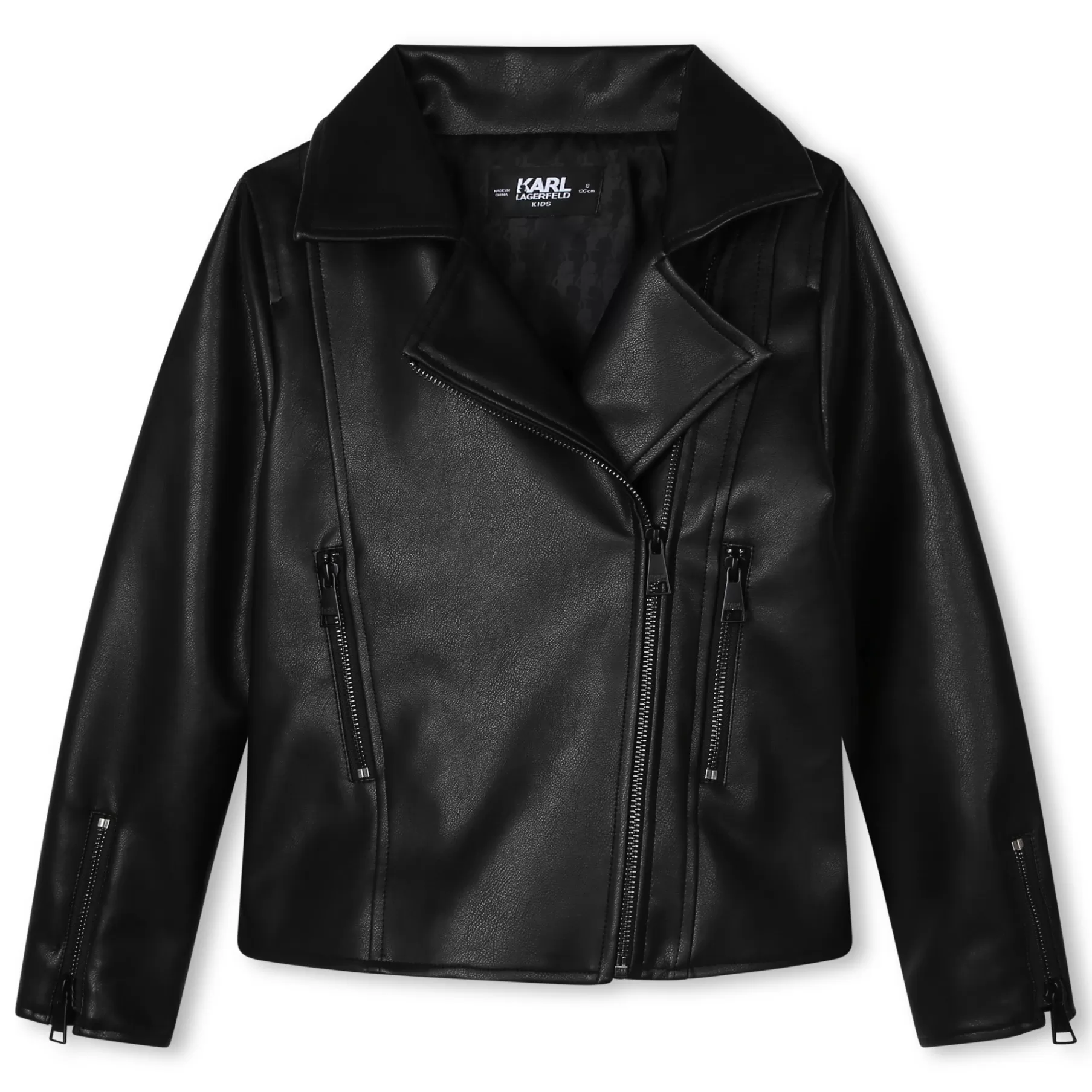 Fille KARL LAGERFELD KIDS Veste Motard En Toile Enduite