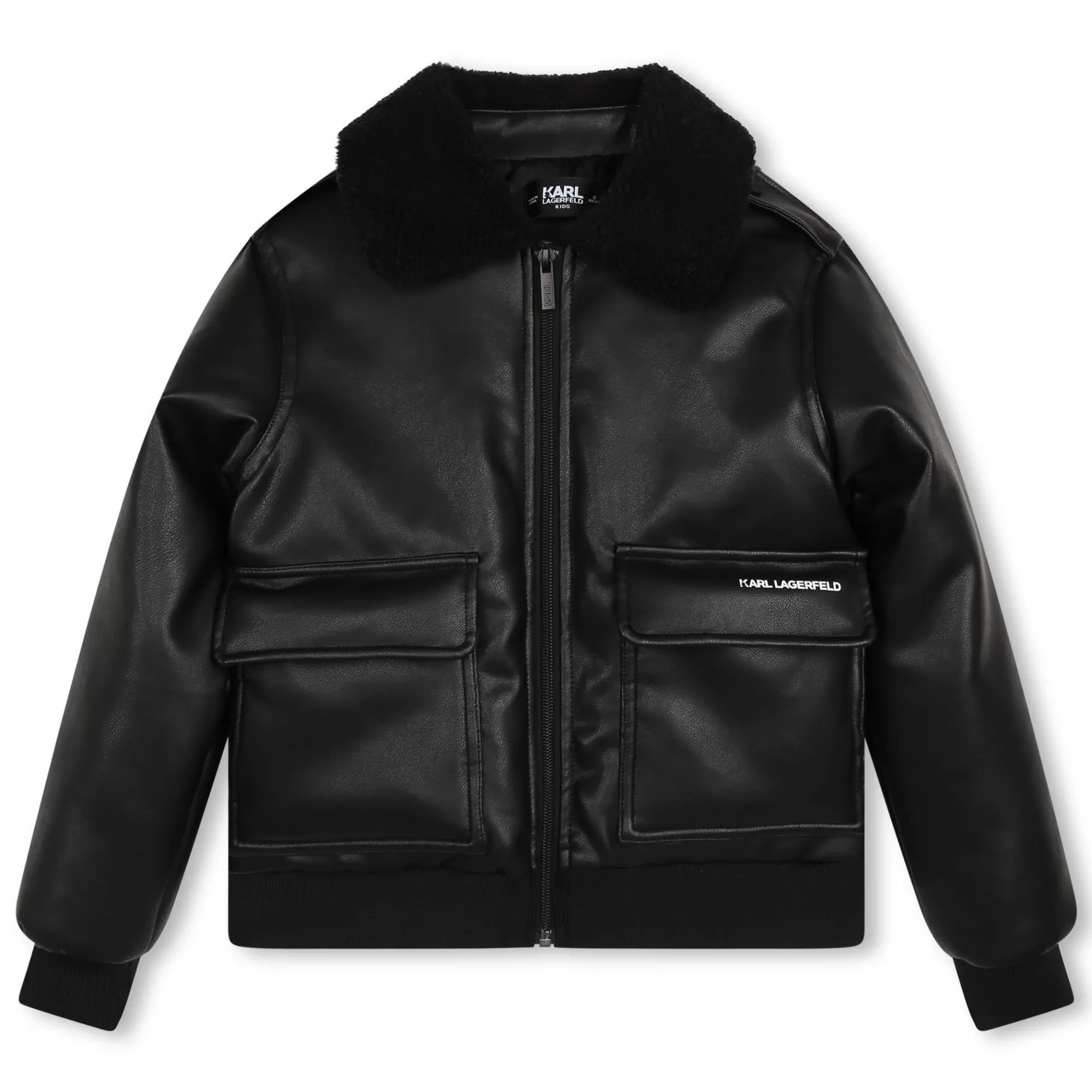 Garçon KARL LAGERFELD KIDS Veste Zippee En Toile Enduite